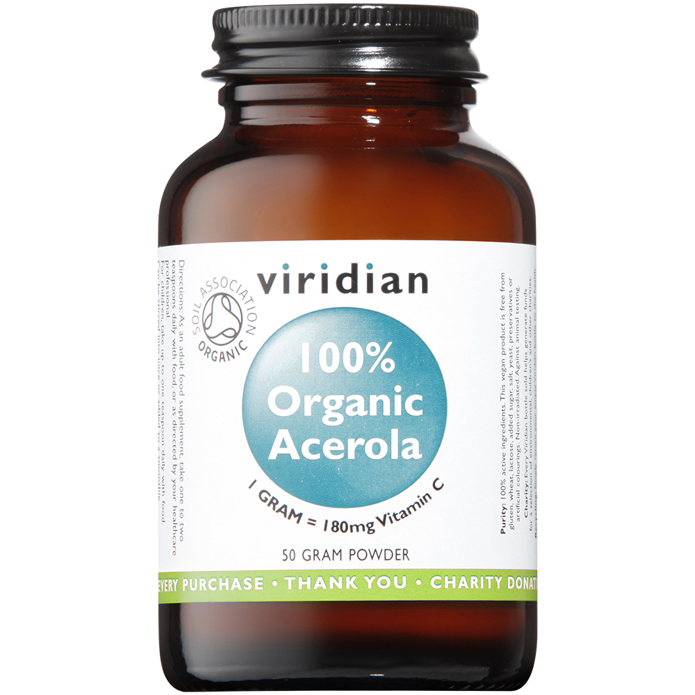 Viridian Acerola Vitamin C Powder (Organic) 50g size #265 Up To 30% Off