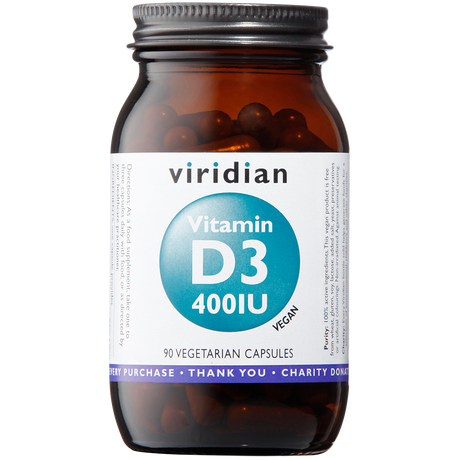 Viridian Vitamin D3 400iu Veg Caps 90 size #269