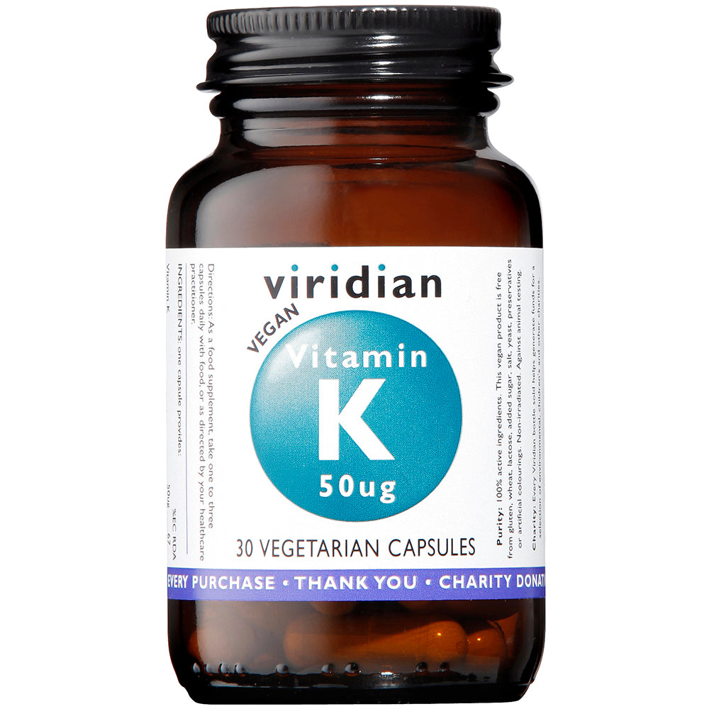 Viridian Vitamin K1 50ug Veg Caps 30 size #298 Up To 30% Off