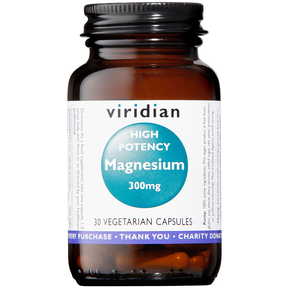 Viridian Magnesium 300mg (High Potency) Veg Caps 30 size #303