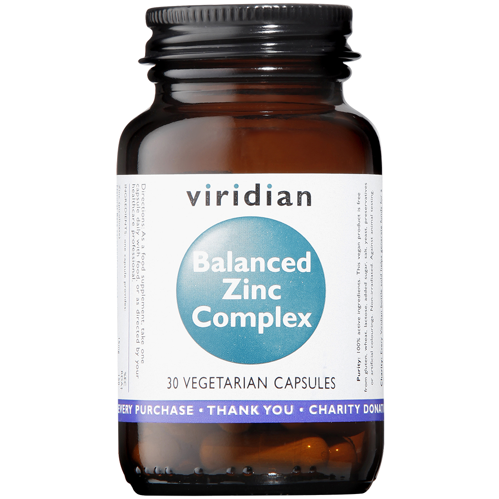 Viridian Balanced Zinc Complex Veg Caps 30 size #356 Up To 30% Off