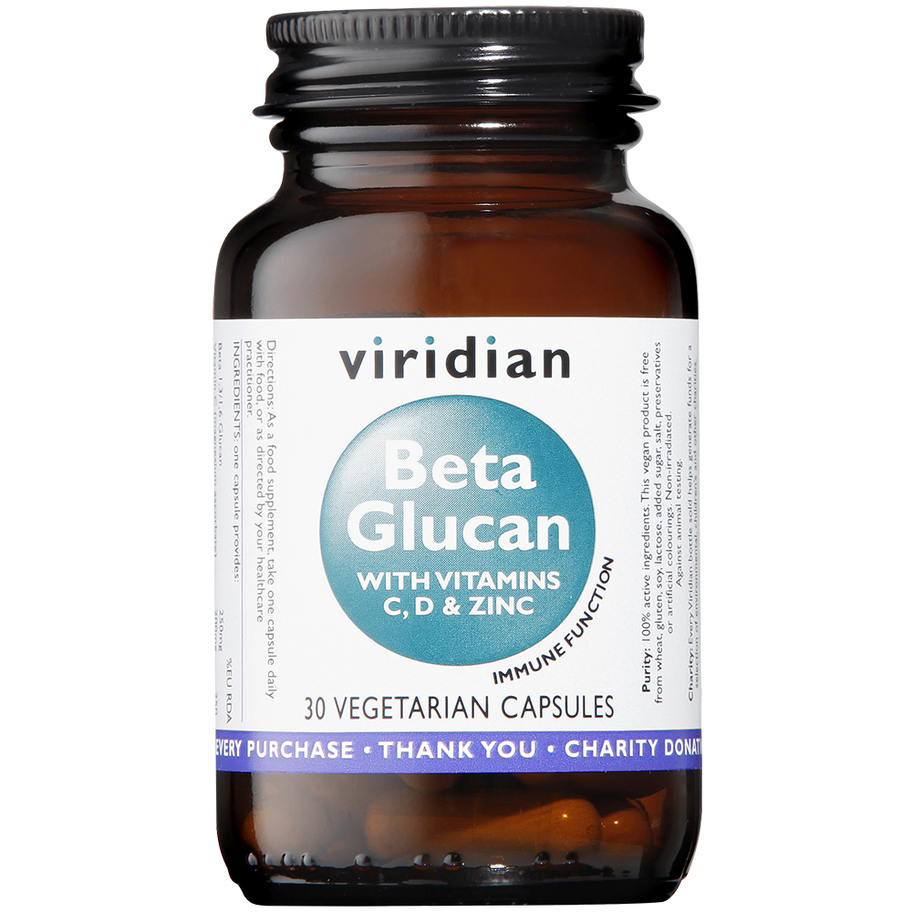 Viridian Beta Glucan Complex Veg Caps 30 size #376