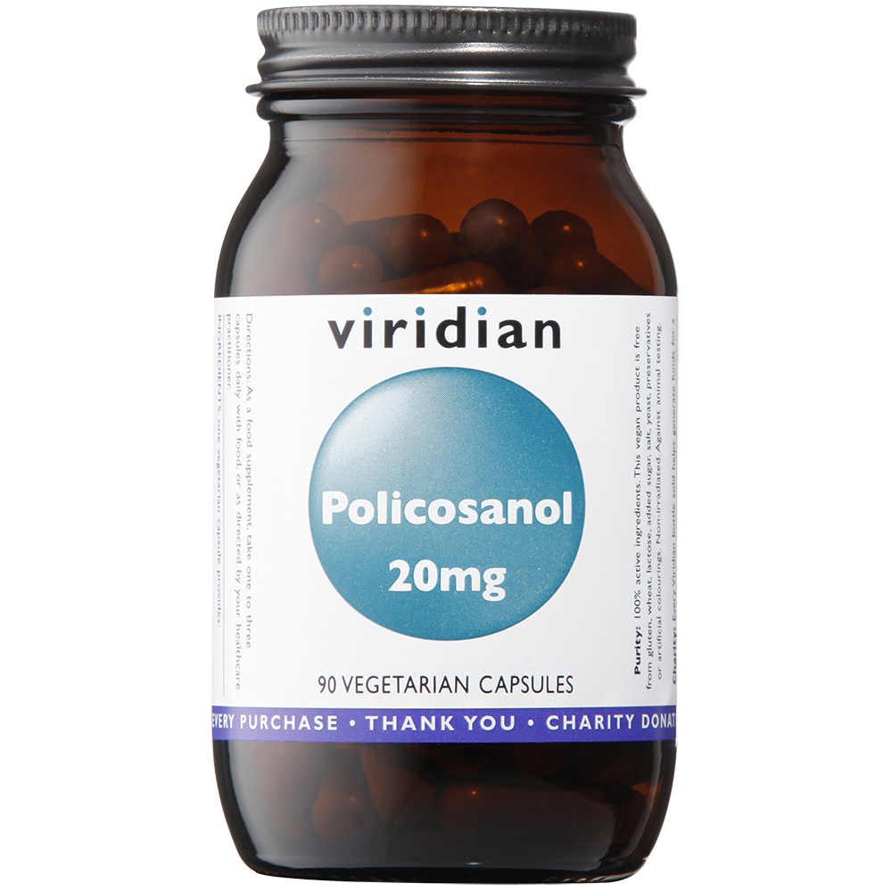 Viridian Policosanol 20mg Veg Caps 90 size #379