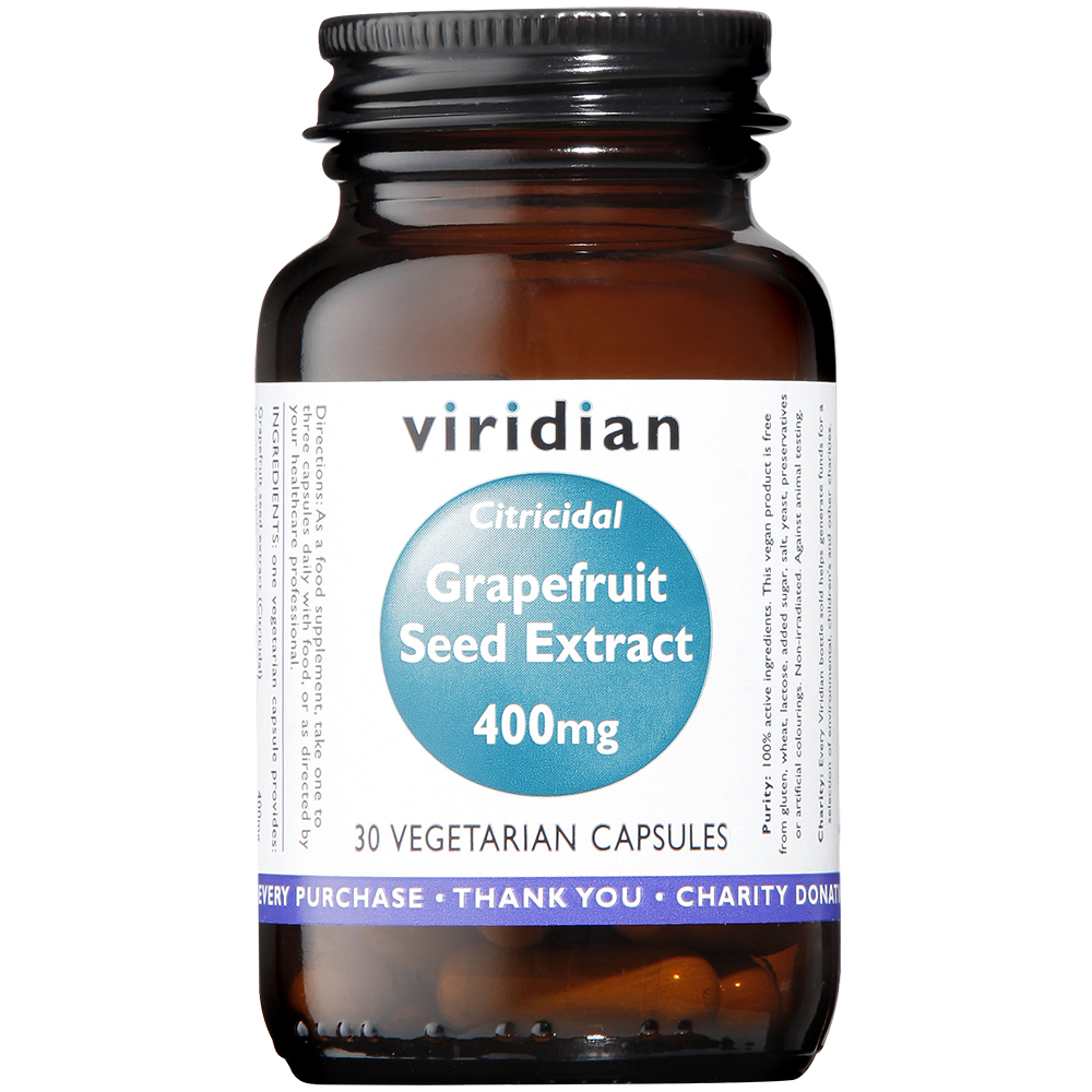 Viridian Grapefruit Seed Extract 400mg Veg Caps 30 size #395