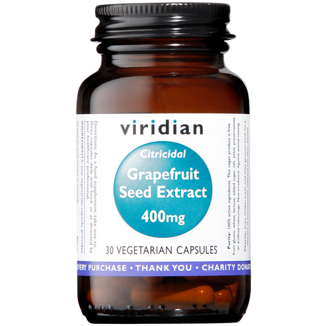 Viridian Grapefruit Seed Extract 400mg Veg Caps 30 size #395