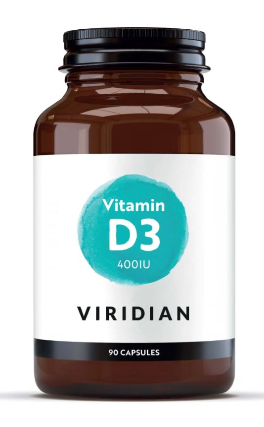 Viridian Vitamin D3 400iu Veg Caps 90 size #269