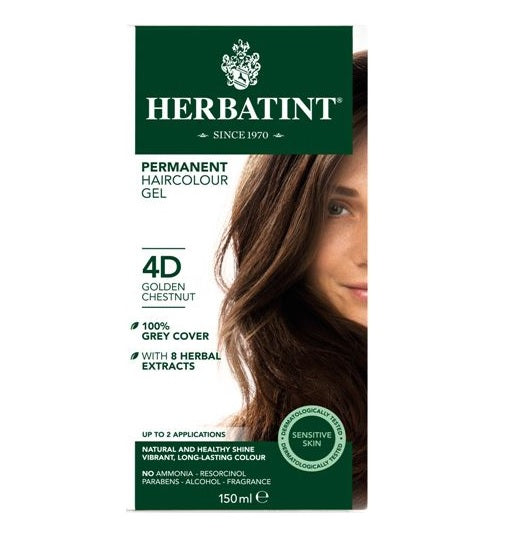 Herbatint Permanent Hair Colour 4D Golden Chestnut - Up to 34% Off