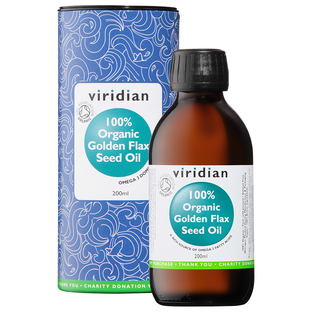 Viridian Flaxseed Omega Oil (Organic) 200ml size #505