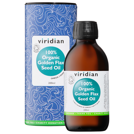 Viridian Flaxseed Omega Oil (Organic) 200ml size #505