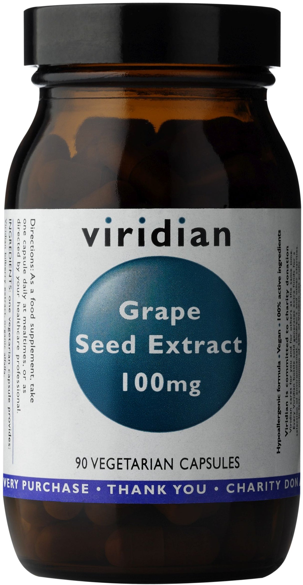 Viridian Grape Seed Extract 100mg Veg Caps 90 size #142