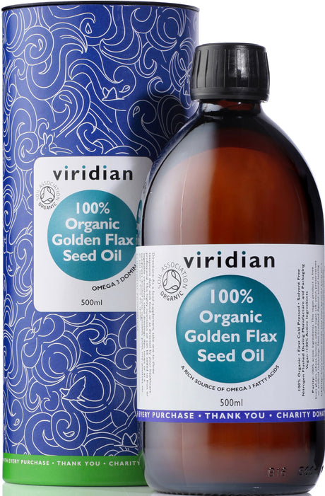 Viridian Flaxseed Omega Oil (Organic) 500ml size #506