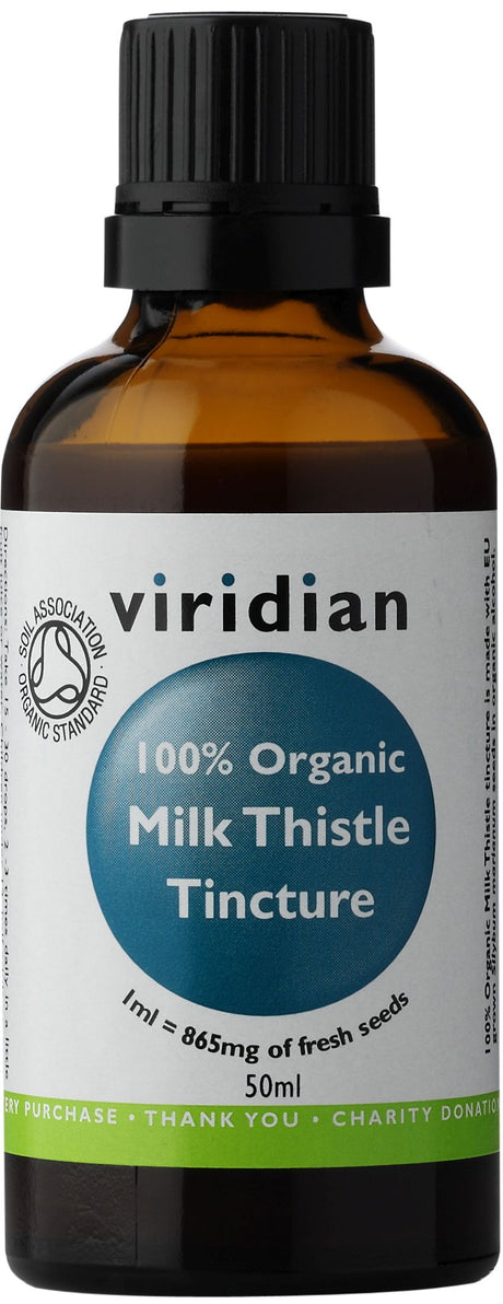 Viridian Milk Thistle Tincture (Organic)  50ml size #606