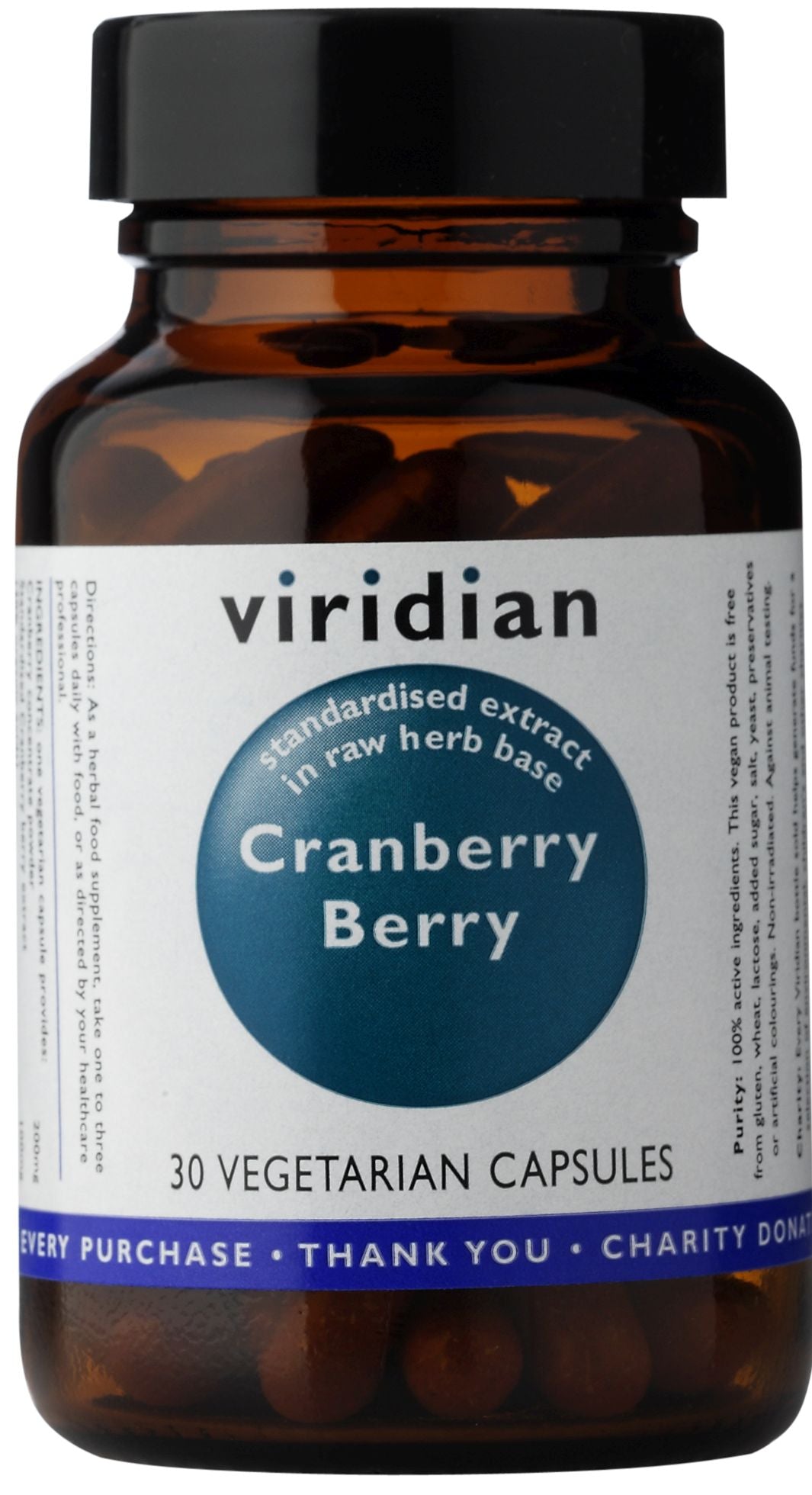 Viridian Cranberry Extract Veg Caps 30 size #805