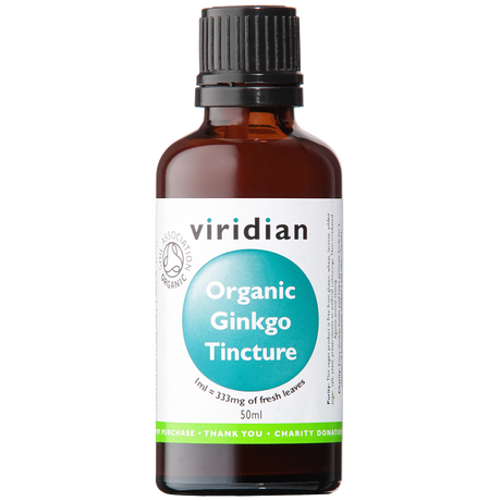 Viridian Ginkgo Biloba Tincture (Organic) 50ml size #607