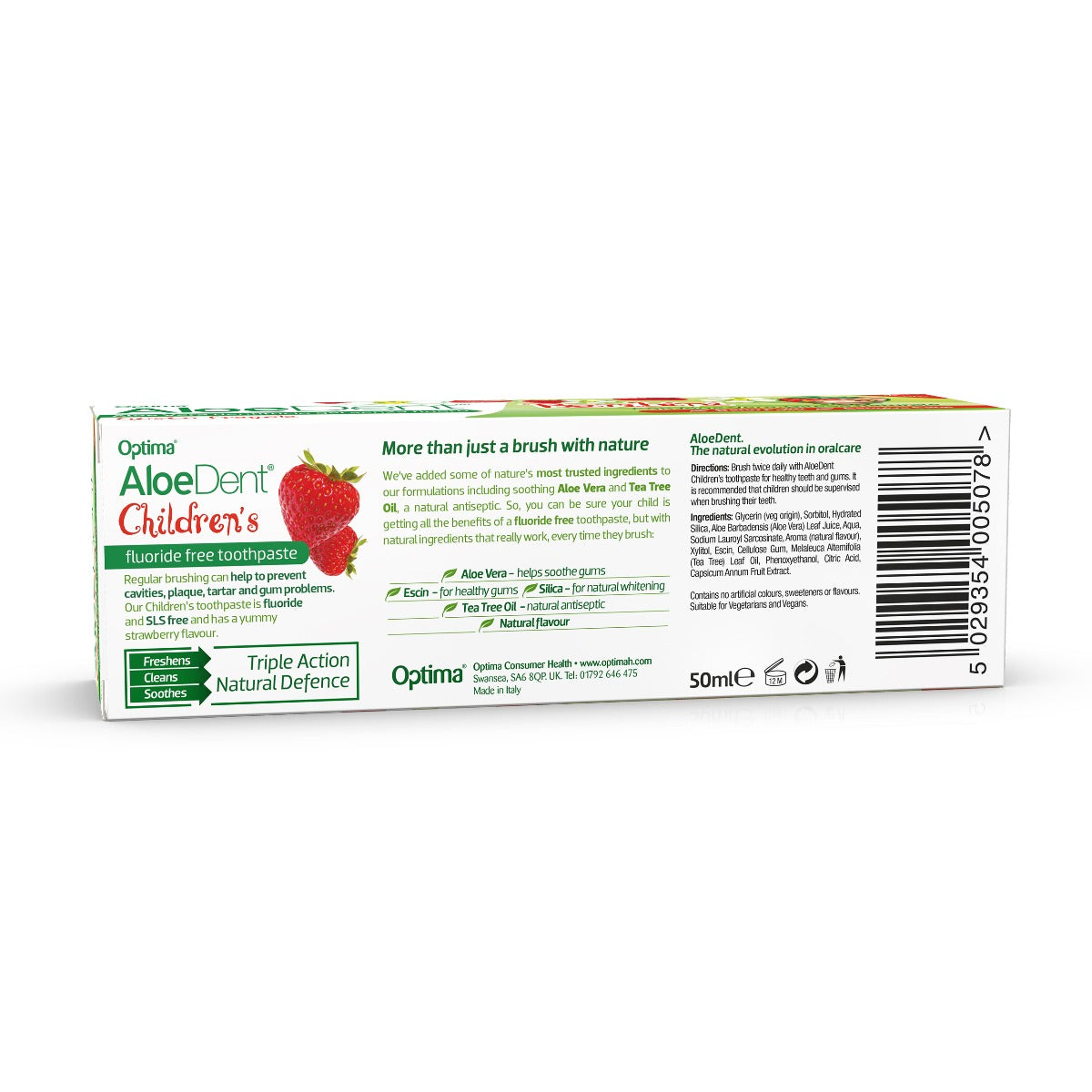 Children's Aloe Vera Toothpaste 50ml Strawberry