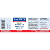 Lamberts Vegan Vitamin D3 1000iu (25mg) 90 Capsules # 8137