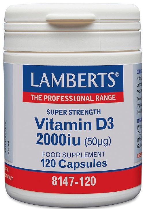 Lamberts Vitamin D3 2000iu ( 50 mg) 120 Capsules # 8147