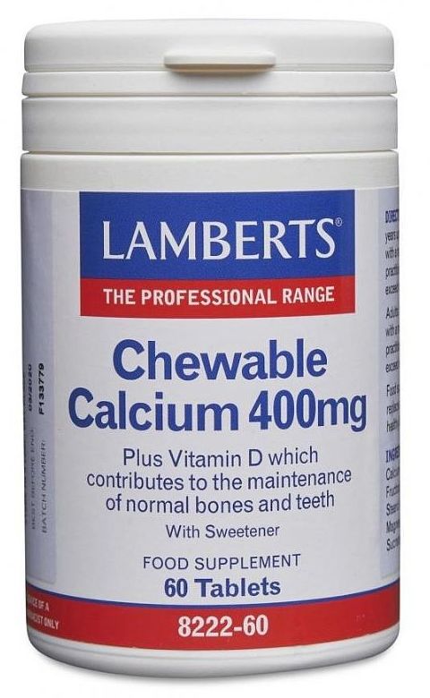 Lamberts Chewable Calcium 400mg (60 Tablets) # 8222