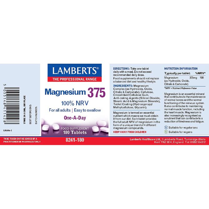 Lamberts Magnesium 375180 Tabs #8241