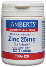 Lamberts Zinc Citrate 25mg 120 Tabs #8286