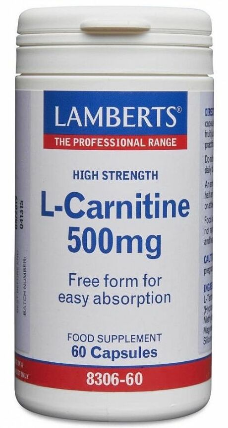 Lamberts L-Carnitine 500mg  (60 Capsules) # 8306