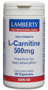 Lamberts L-Carnitine 500mg  (60 Capsules) # 8306