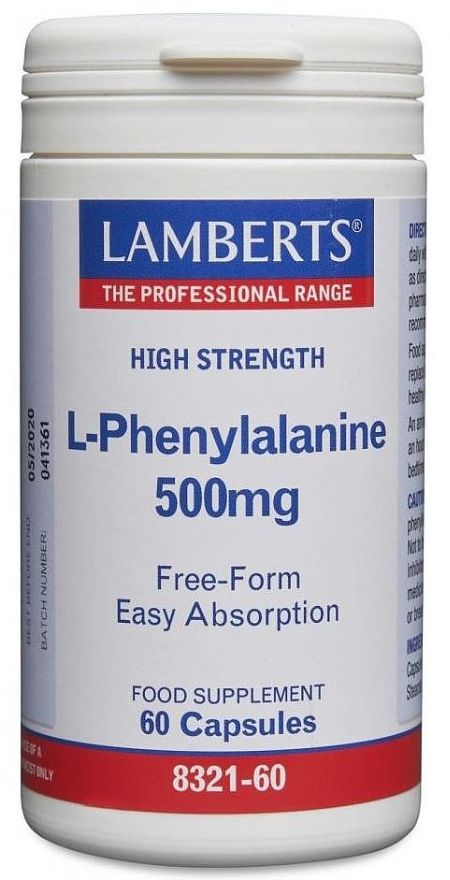 Lamberts L-Phenylanine 500mg (60 Capsules) # 8321