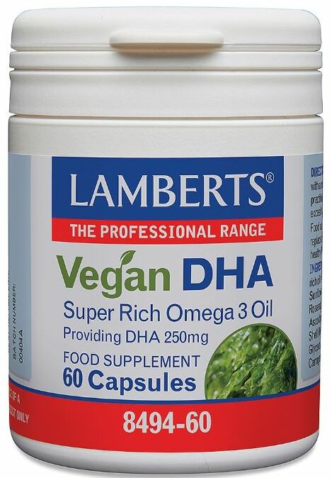 Lamberts Vegan DHA 250mg (Omega 3 Oil) 60 Capsules #8494