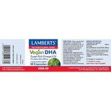 Lamberts Vegan DHA 250mg (Omega 3 Oil) 60 Capsules #8494