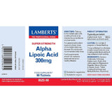 Lamberts Alpha Lipoic Acid 300mg (90 Tablets) # 8522