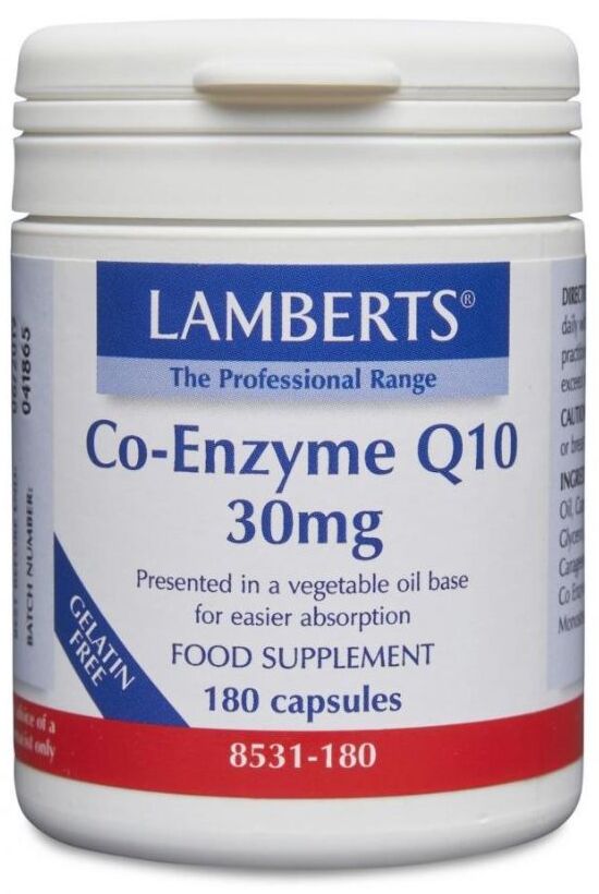 Lamberts Co-Enzyme Q10 30mg (180 Caps ) # 8531