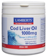 Lamberts Cod Liver Oil 1000mg (180 Capsules) # 8554