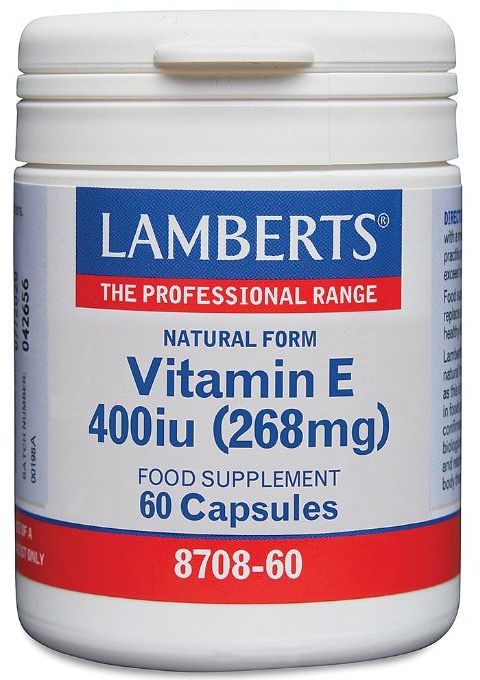 Lamberts Natural Vitamin E 400 i.u.(268 mg) 60 Caps # 8708