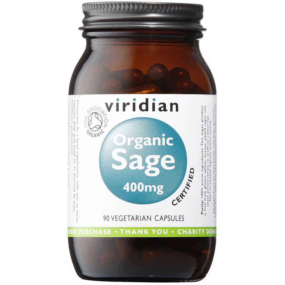 Viridian Sage 400mg Veg Caps 90 size #962