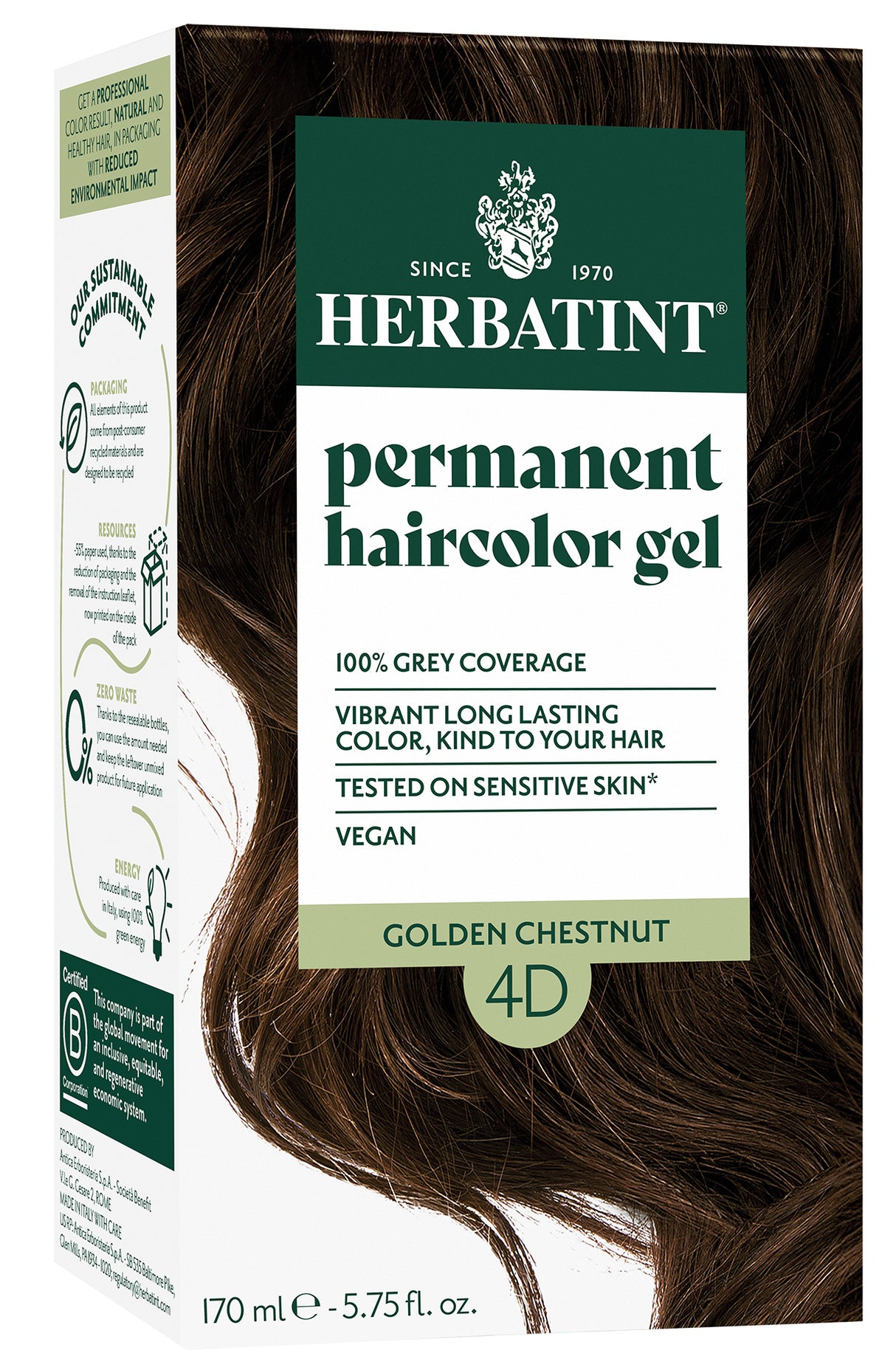 Herbatint Permanent Hair Colour 4D Golden Chestnut - Up to 34% Off