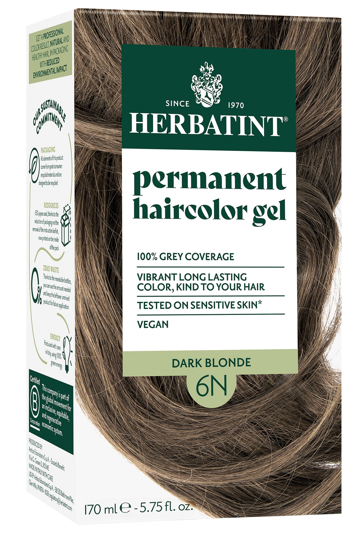 Herbatint Permanent Permanent Hair Colour 6N Dark Blonde - Up to 34% Off