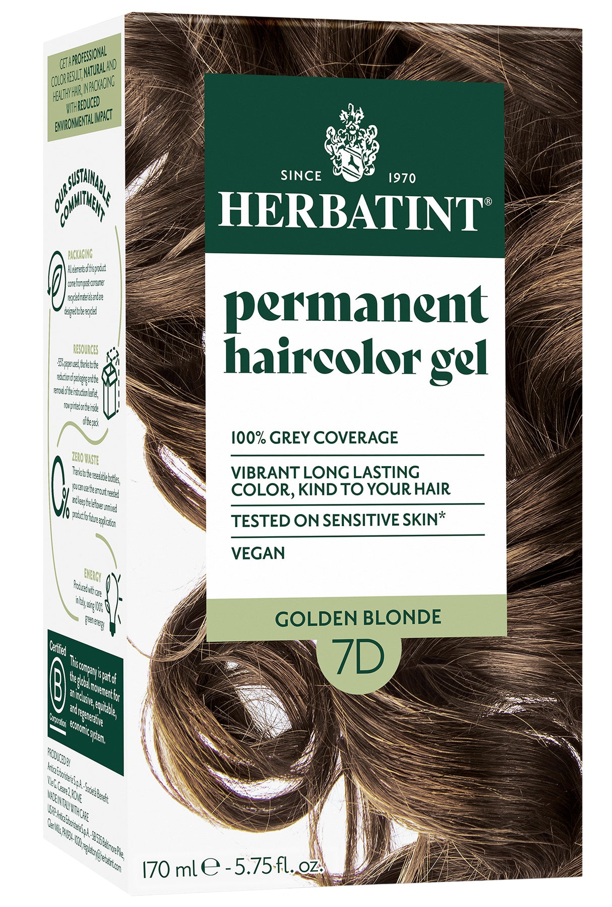 Herbatint Permanent Hair Colour 7D Golden Blonde - Up to 34% Off