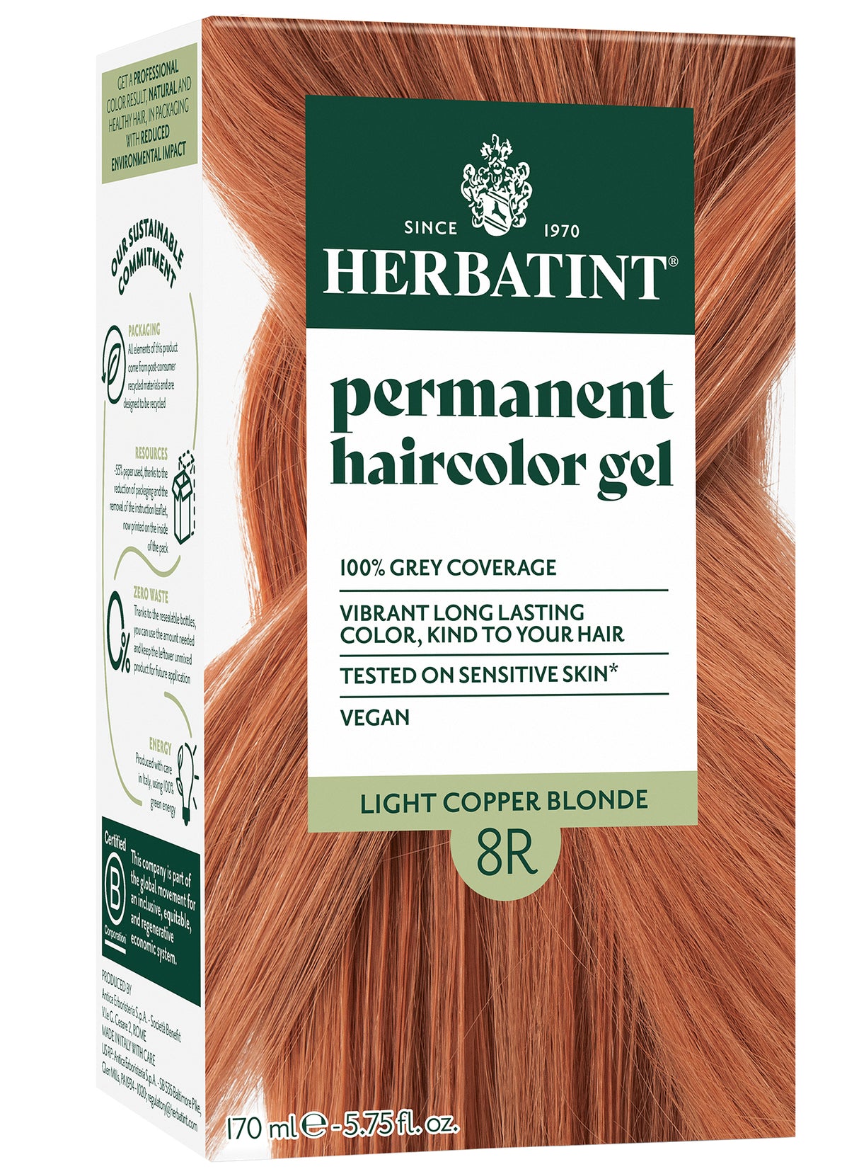 Herbatint Permanent Hair Colour 8R Light Copper Blonde - Up to 34% Off