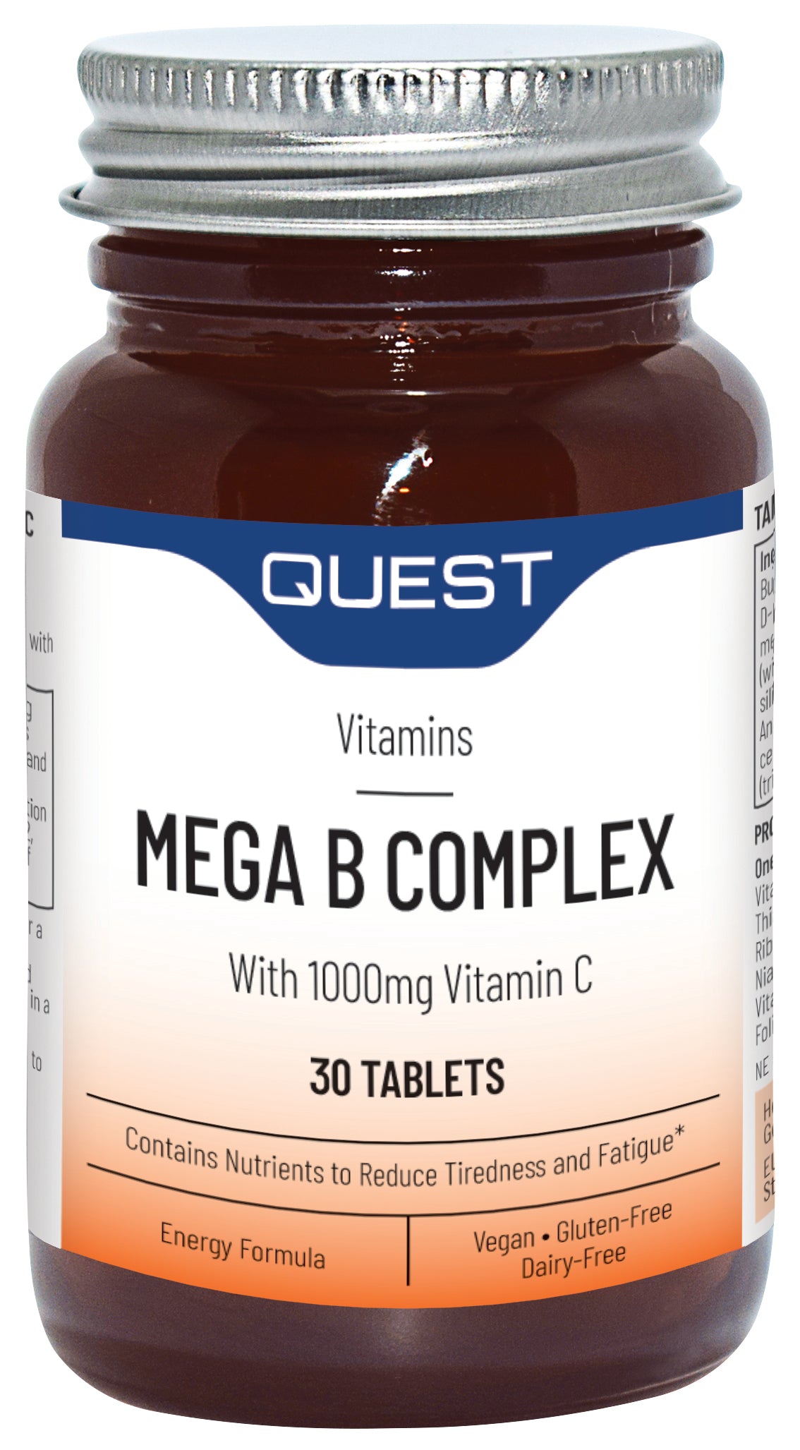 Quest Vitamins - Mega B Complex+ Vit C 1000mg (30 Capsules)