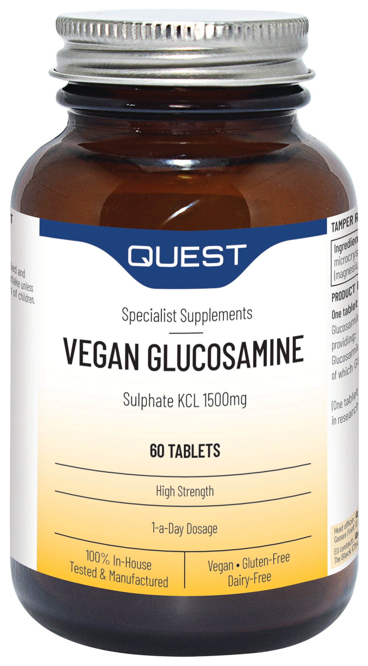 Quest Vitamins - Glucosamine Sulphate 1500mg KCL (60 Capsules)