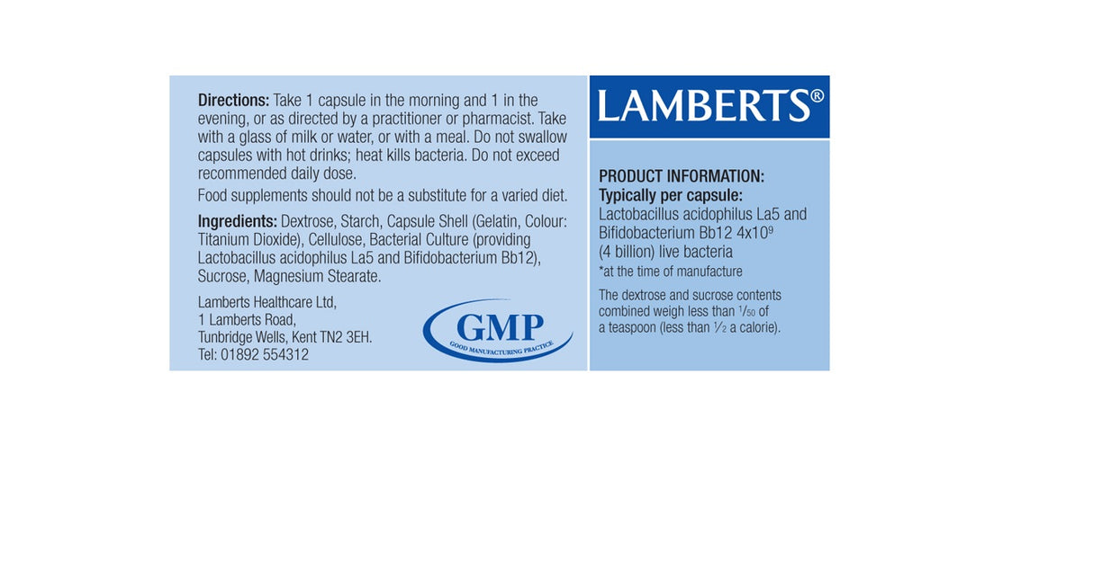 Lamberts Acidophilus Extra 4 ( 60 Caps) # 8417