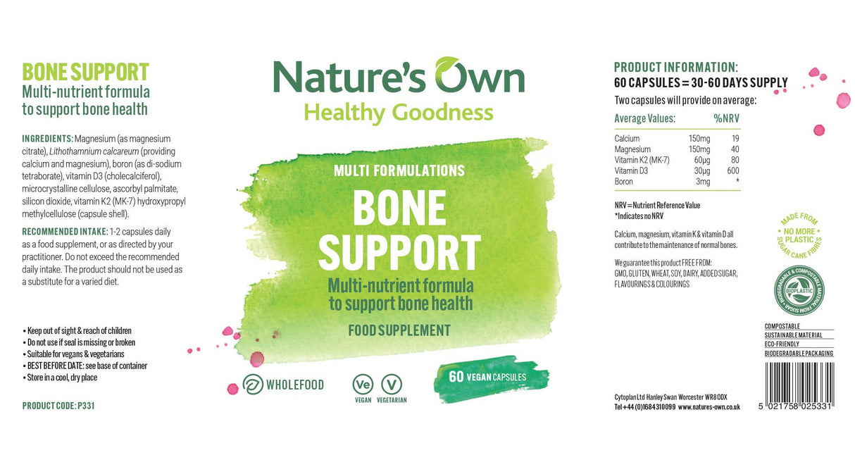 Nature's Own Bone Support - 60 Capsules