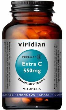 Viridian Extra C 550mg Veg Caps 90 size #216