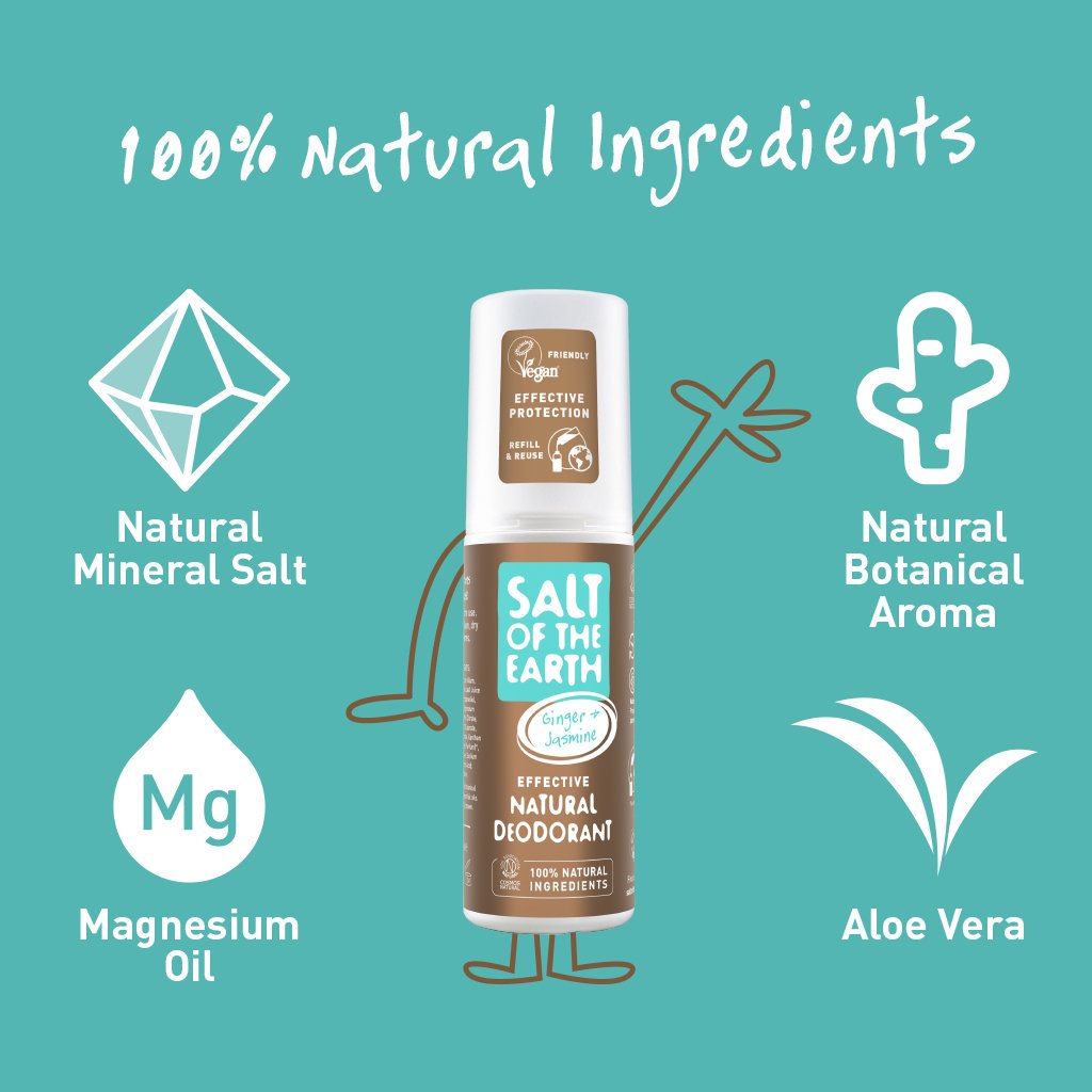 Salt Of The Earth Ginger & Jasmine Deodorant Spray # 100ml