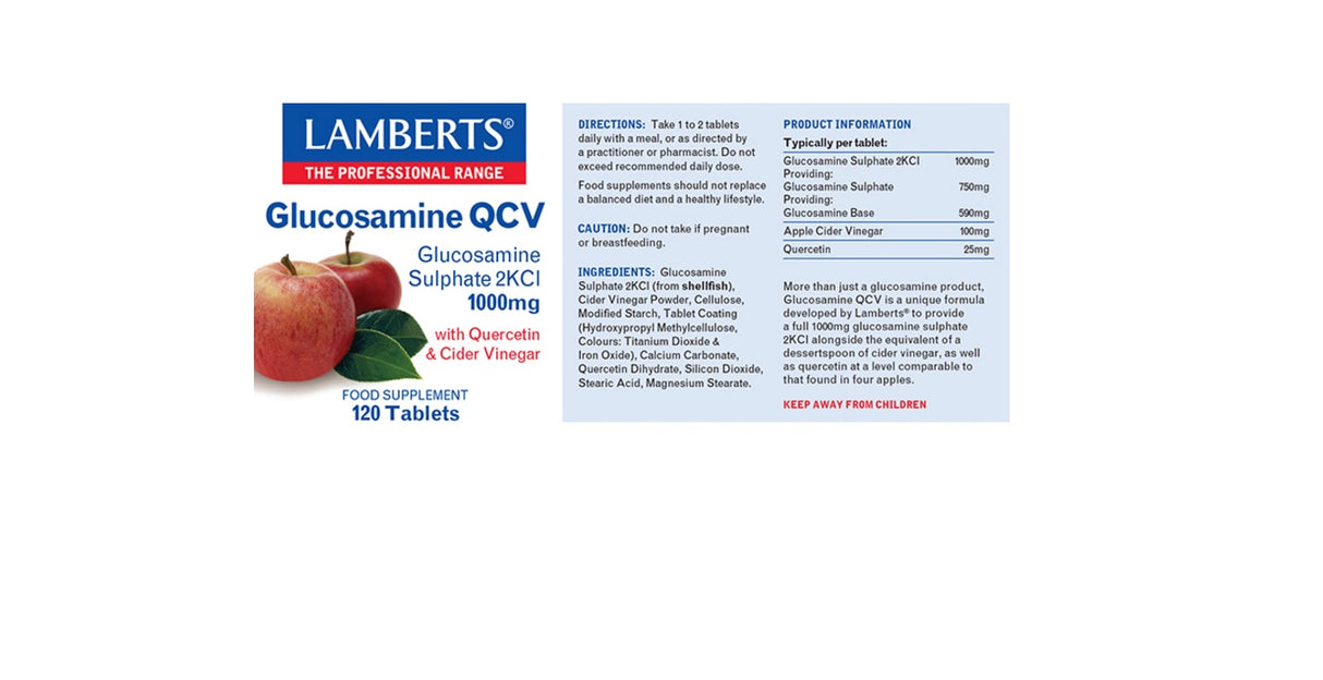 Lamberts Glucosamine QCV 929mg ( 120 Tablets) # 8513