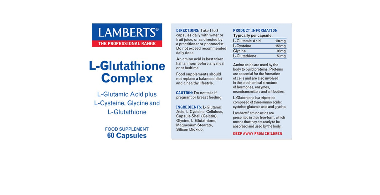 Lamberts L-Glutathione Complex ( 60 Capsules) # 8311