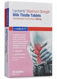 Lamberts Maximum Strength Milk Thistle Tablets Standardised Fruit Extract 300mg 30 Tabs #8010