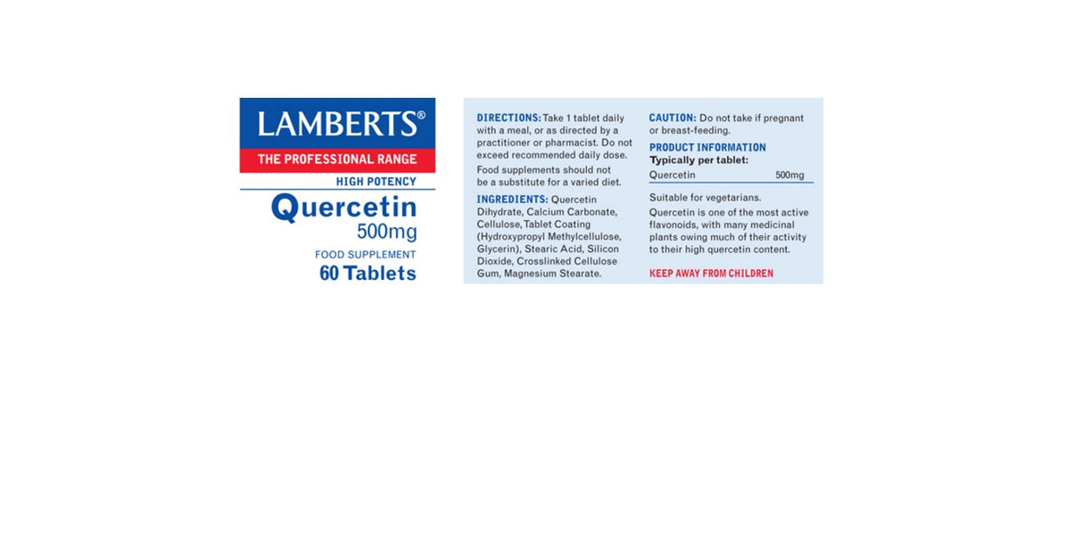 Lamberts Quercetin 500mg ( 60 Tablets) # 8523