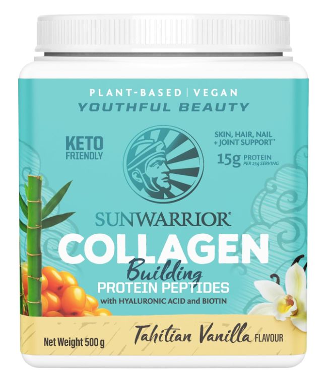 Sunwarrior Collagen Building Protein Peptides 500g - Tahitian Vanilla Flavour