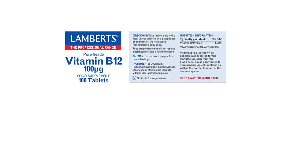 Lamberts Vit B-12 1000mg ( 60 Tablets) #8087